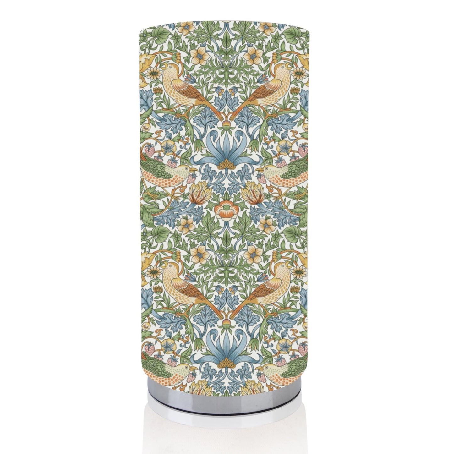 Handmade William Morris Design Chrome base Pad Lamps/Nightlites