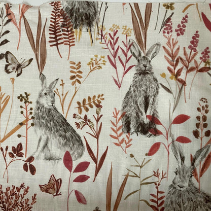 Fryetts Meadow Hare Spice Cushions with Fillers Various Sizes  43cm , 40cm