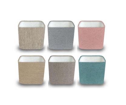 Plain Linen Rounded Square Lampshade, Table/Ceiling
