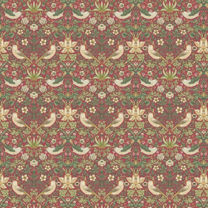 Handmade William Morris Strawberry Thief Crimson CANDLE SHADE || Small lamp shade, Colourful Home Decor Gift, Small Light Shade, Made in Uk,