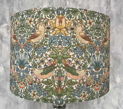 William Morris Strawberry Thief Sky Cylinder Drum Lampshade