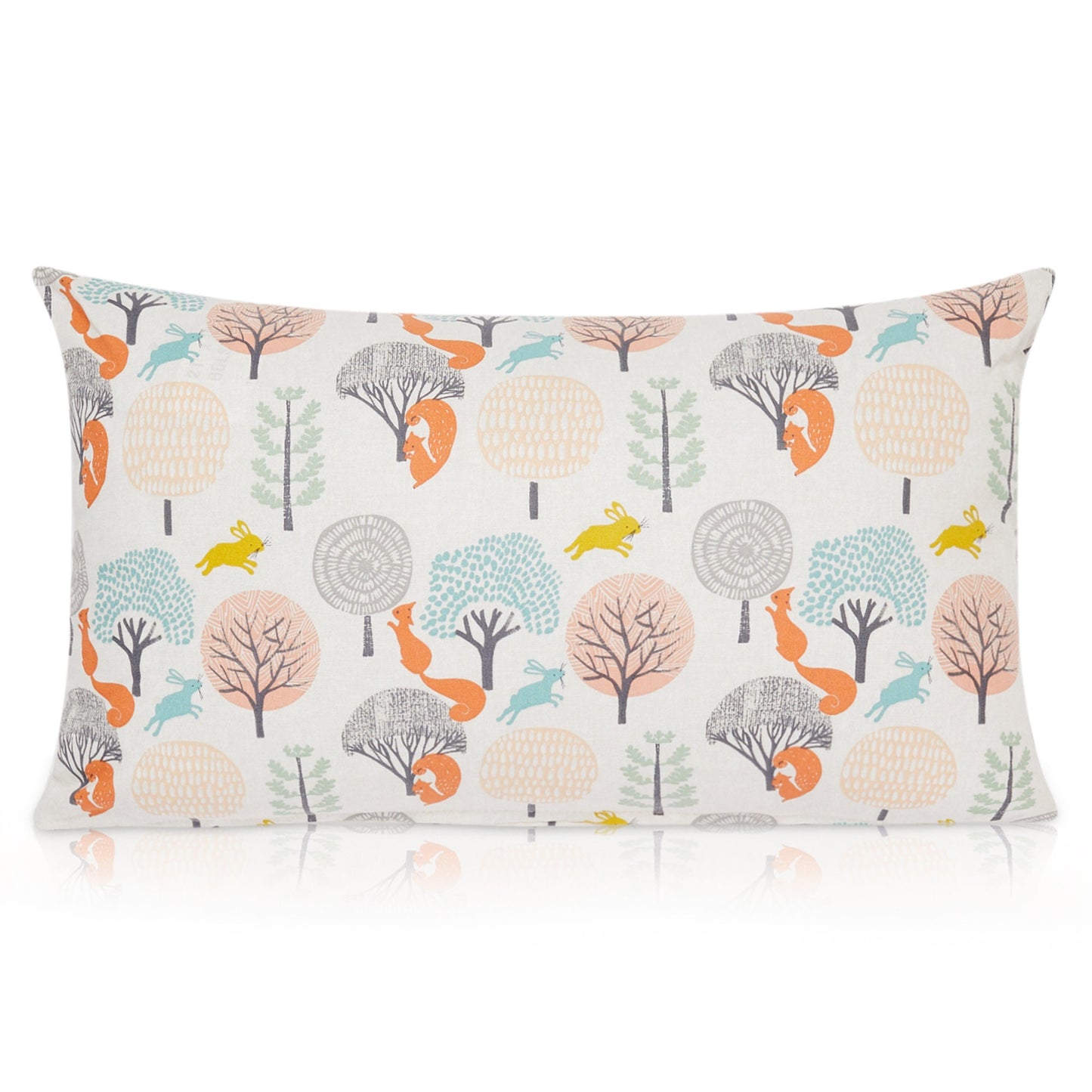 Childrens Forest Scene Hares / Squirrels  Orange/Yellow Cushions with Fillers Various Sizes