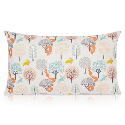 Childrens Forest Scene Hares / Squirrels  Orange/Yellow Cushions with Fillers Various Sizes