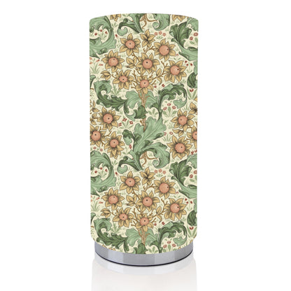 Handmade William Morris Design Chrome base Pad Lamps/Nightlites