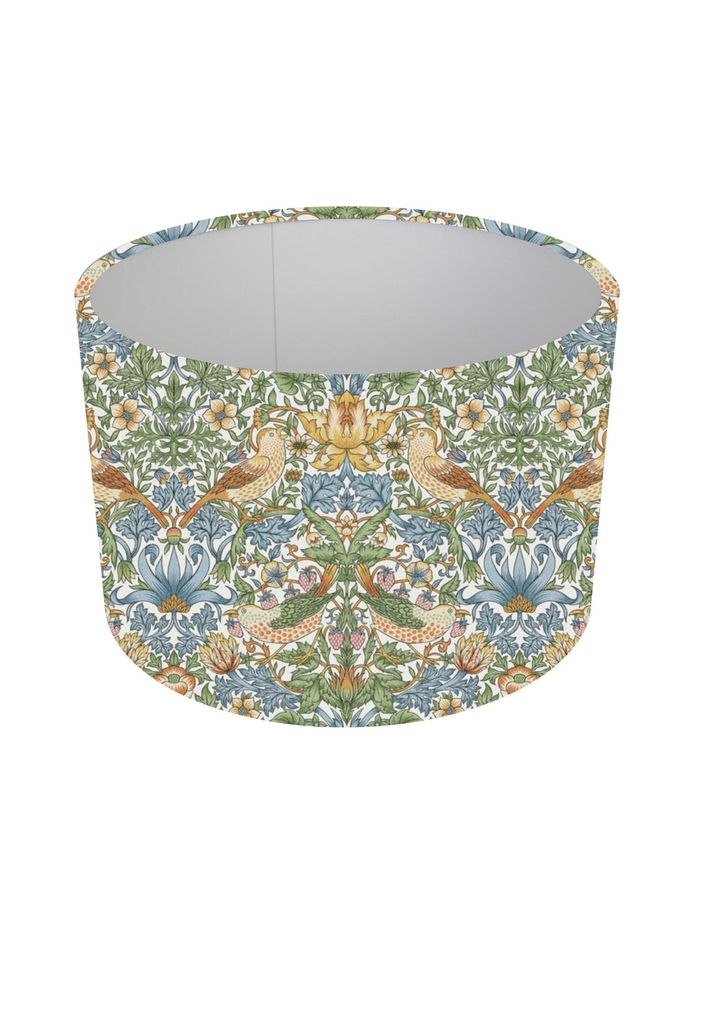 William Morris Strawberry Thief Sky Cylinder Drum Lampshade