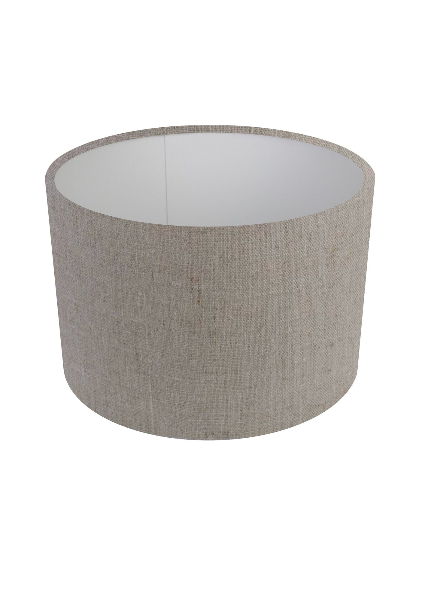 French Dark Linen / Natural Linen Cloth Cylinder/ Drum Lampshade