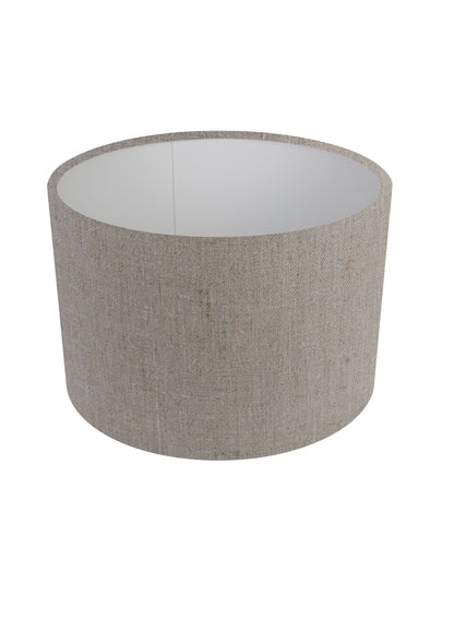 French Dark Linen / Natural Linen Cloth Cylinder/ Drum Lampshade