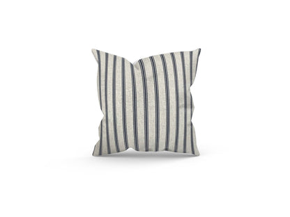 Handmade Kashmira Indigo Cushion with Fillers Various Sizes 28cm, 36cm, 43cm, 60cm, Modern Home Decor, Made in Uk, Striped