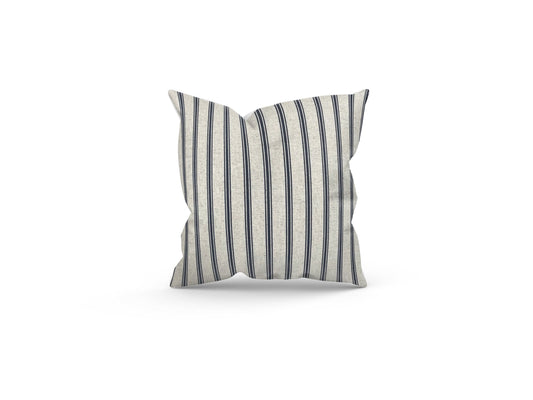 Handmade Kashmira Indigo Cushion with Fillers Various Sizes 28cm, 36cm, 43cm, 60cm, Modern Home Decor, Made in Uk, Striped