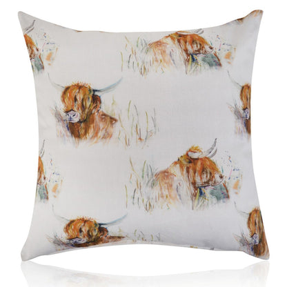 Voyage Maison Highland Cow Cushions with Fillers Various Sizes 28cm , 36cm, 43cm, 60cm, Colourful Home Decor Gift, Handmade in UK