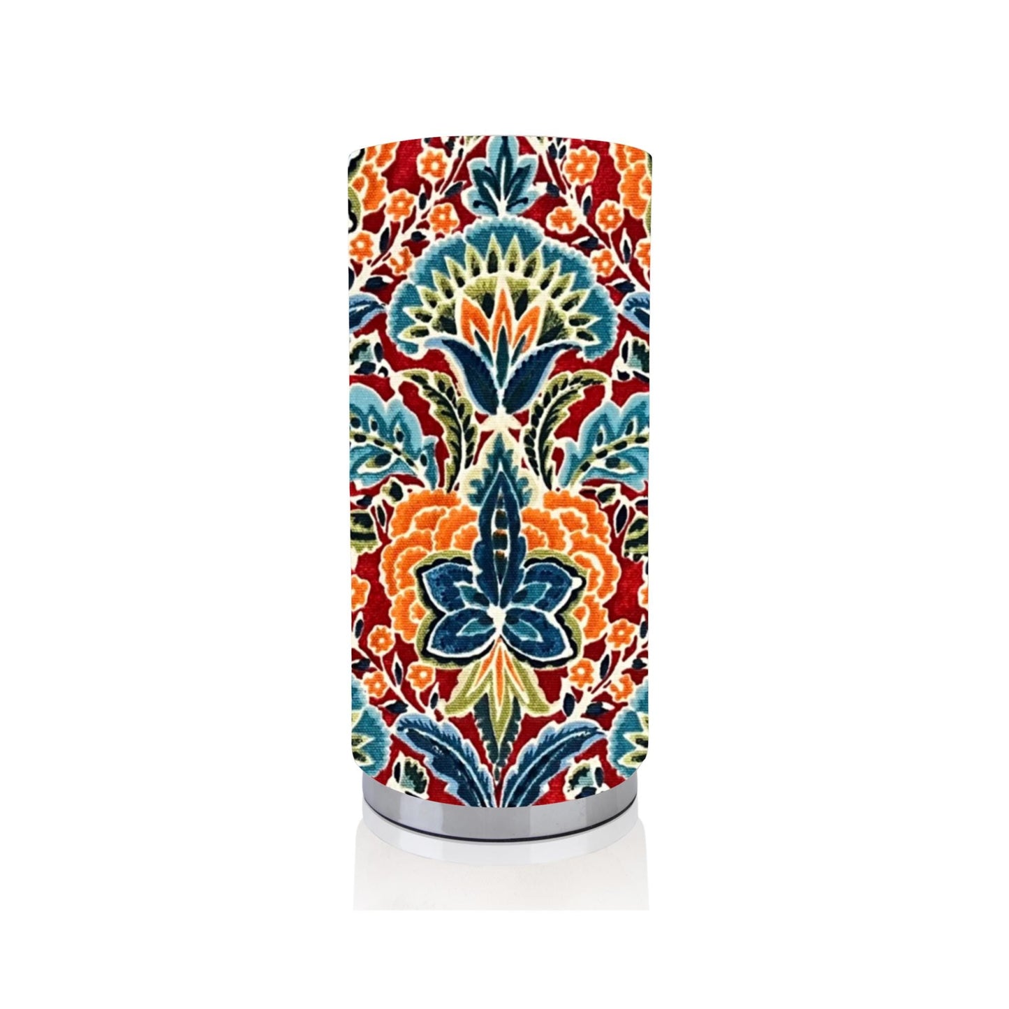 Handmade Rhapsody Ruby, Chrome base Pad Lamp/Nightlite