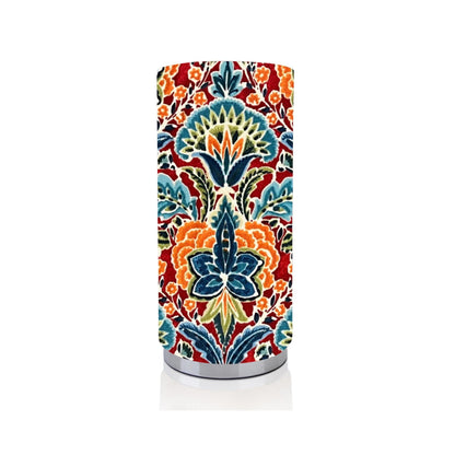 Handmade Rhapsody Ruby, Chrome base Pad Lamp/Nightlite