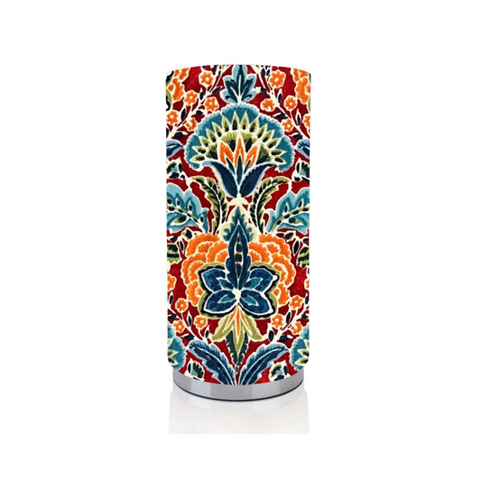 Handmade Rhapsody Ruby, Chrome base Pad Lamp/Nightlite