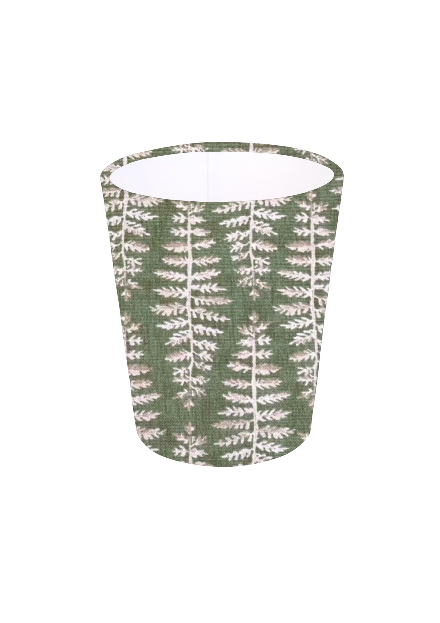 Handmade Fernia Waste Paper Bin, Colourful Home Decor Gift, Office/Bedroom/Living Room Bin, Green, Botanical, Fern Trees, Nature Decor, UK
