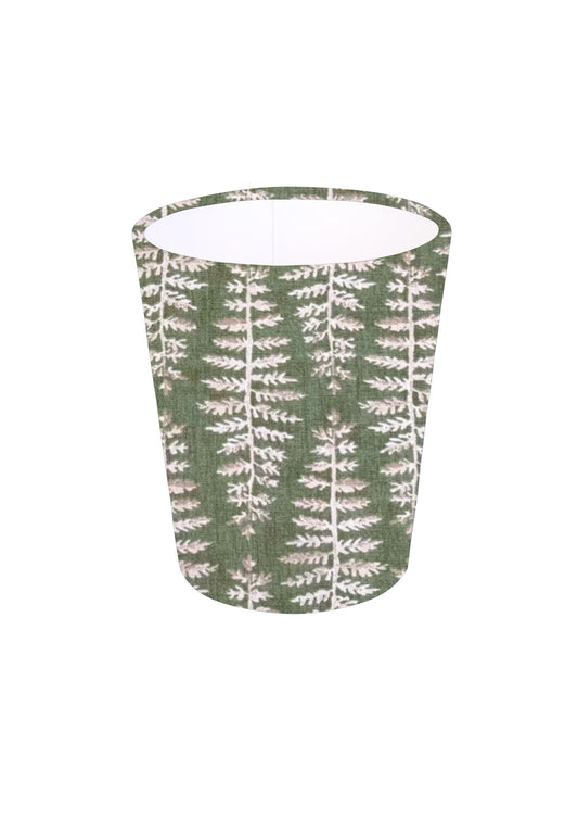 Handmade Fernia Waste Paper Bin, Colourful Home Decor Gift, Office/Bedroom/Living Room Bin, Green, Botanical, Fern Trees, Nature Decor, UK
