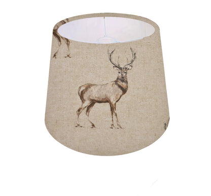 Fryetts Glencoe Linen EMPIRE Lampshade Ceiling Light / Table Lamp / Pendant, Animals Stag Wildlife, Home Decor, Handmade in UK, Custom Shade