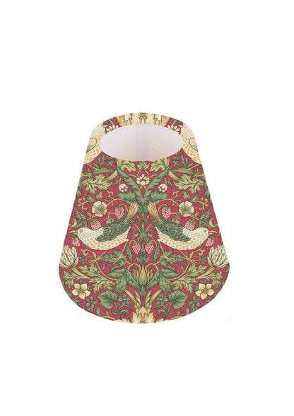 Handmade William Morris Strawberry Thief Crimson CANDLE SHADE || Small lamp shade, Colourful Home Decor Gift, Small Light Shade, Made in Uk,