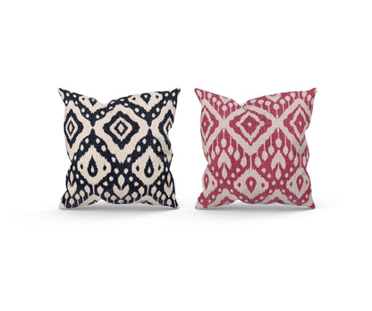 Handmade Marrakech in colours Pink Begonia or Ink Cushion with Fillers