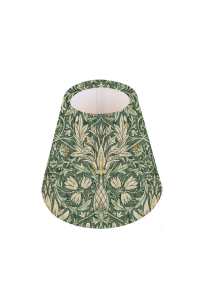 Handmade William Morris Snakeshead Forest CANDLE SHADE || Small lamp shade, Colourful Home Decor Gift, Small Light Shade, Made in Uk, Green