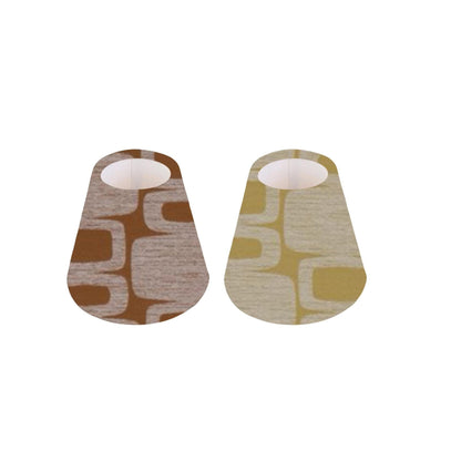 Handmade Fryetts Apollo in Burnt orange or Ochre CANDLE SHADE || Small lamp shade, Colourful Home Decor Gift, Small Light Shade, Made in Uk