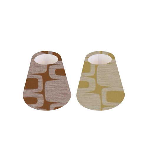 Handmade Fryetts Apollo in Burnt orange or Ochre CANDLE SHADE || Small lamp shade, Colourful Home Decor Gift, Small Light Shade, Made in Uk