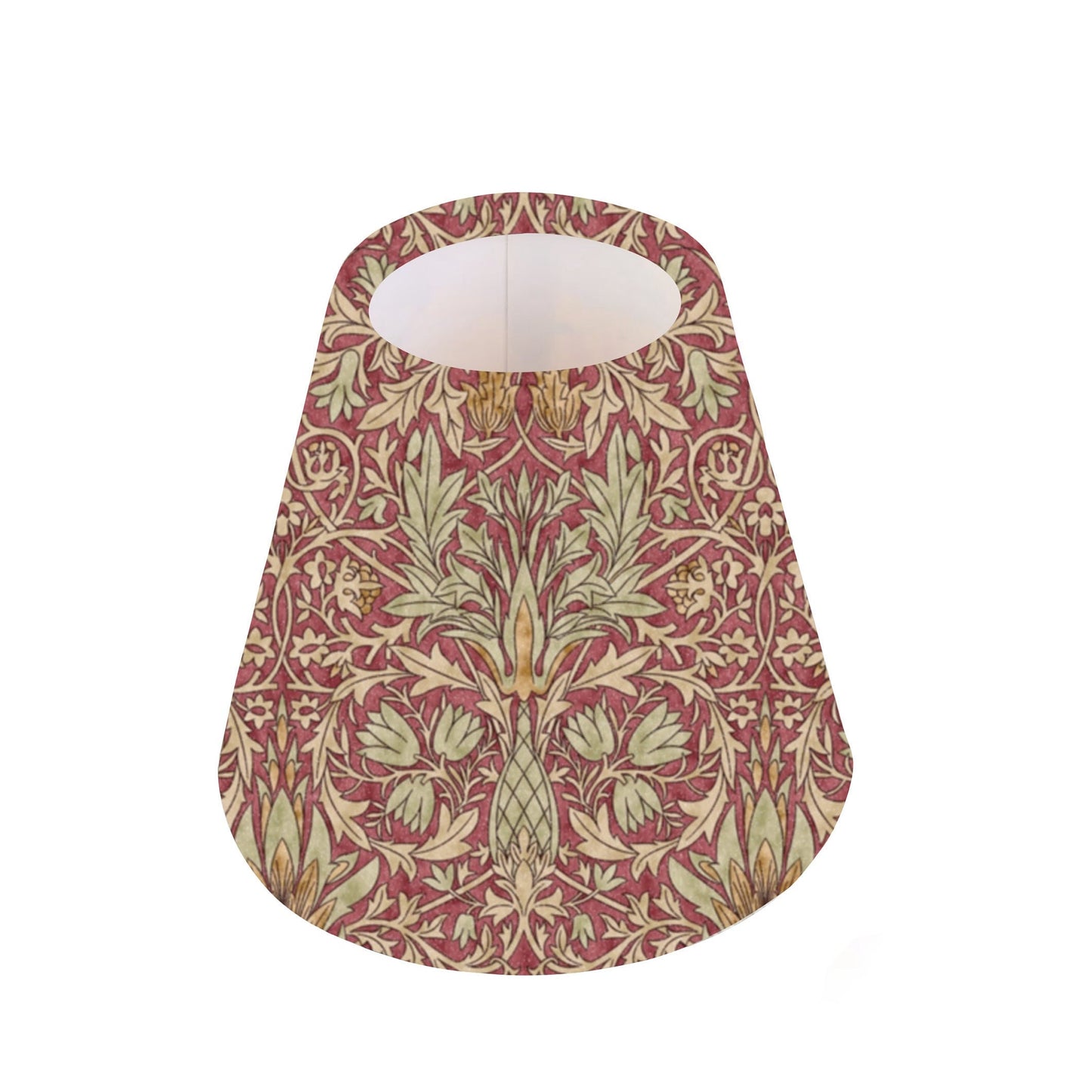 Handmade William Morris CANDLE SHADE || Small lamp shade, Colourful Home Decor Gift, Small Light Shade, Made in Uk, Snakeshead Wine, Forest