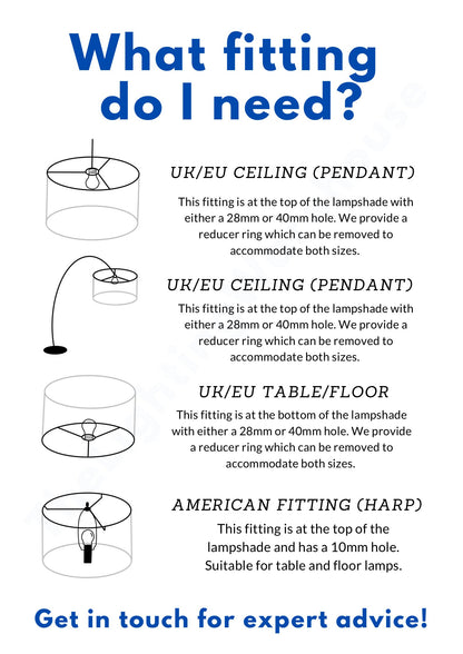 Handmade 100% French Natural Linen Empire Lampshade Ceiling Light / Table Lamp / Pendant, Colourful Home Decor, Made in UK