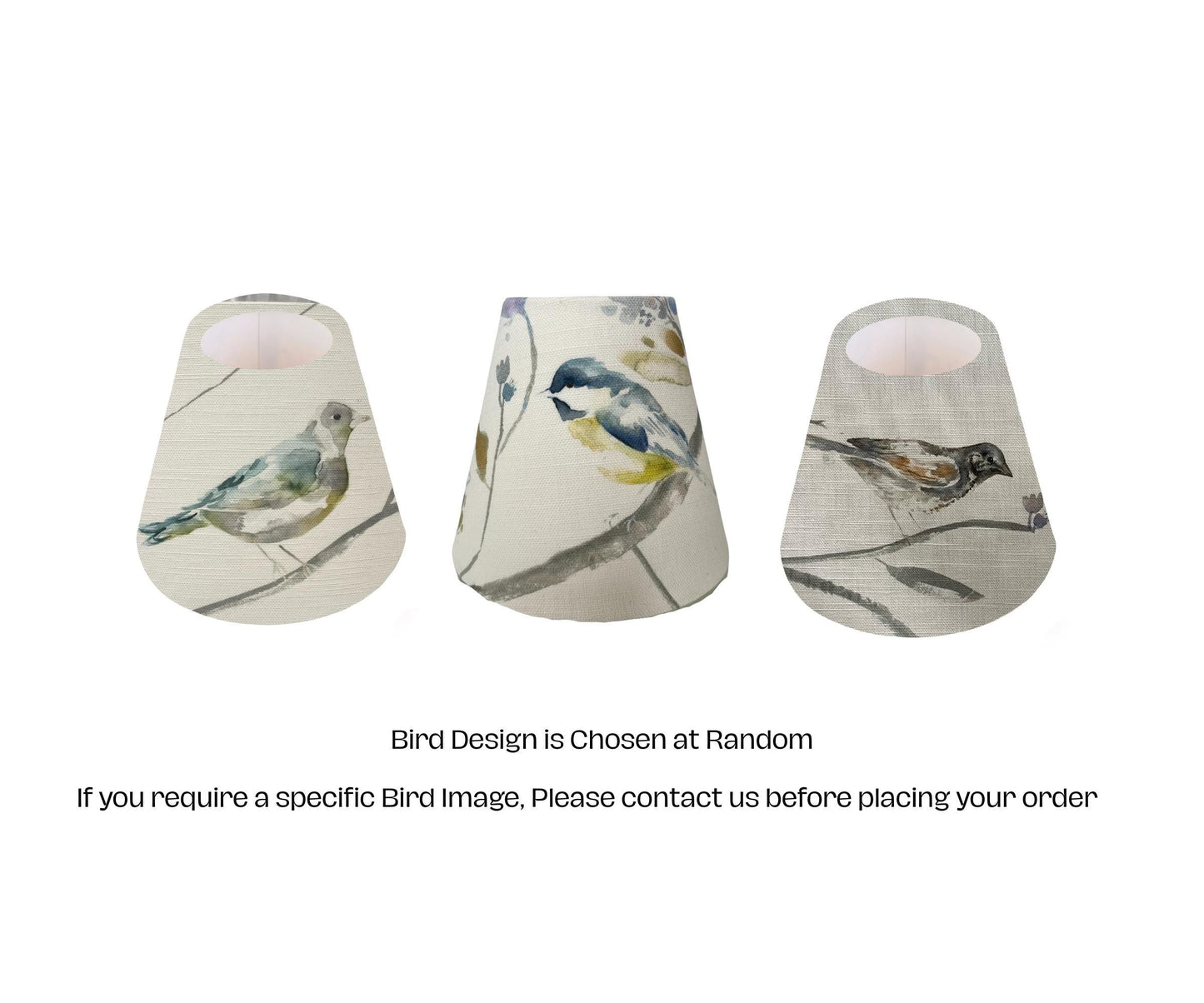 Handmade Voyage Maison Collector Watercolour Various Bird CANDLE SHADE Small clip on shade, Colourful Home Decor Gift, Small Light Shade, UK