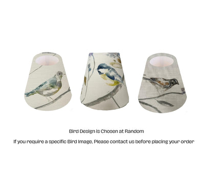 Handmade Voyage Maison Collector Watercolour Various Bird CANDLE SHADE Small clip on shade, Colourful Home Decor Gift, Small Light Shade, UK