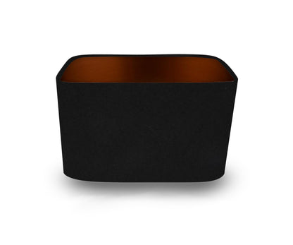 Black with Metallic Mirrored/ Brushed/ 3M Interior Curved Rectangle Lampshades/Pendant