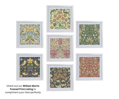 Handmade William Morris Honeysuckle Rose Cushion with Fillers Various Sizes 28cm, 36cm, 43cm, 60cm, Modern Home Decor, Made in Uk