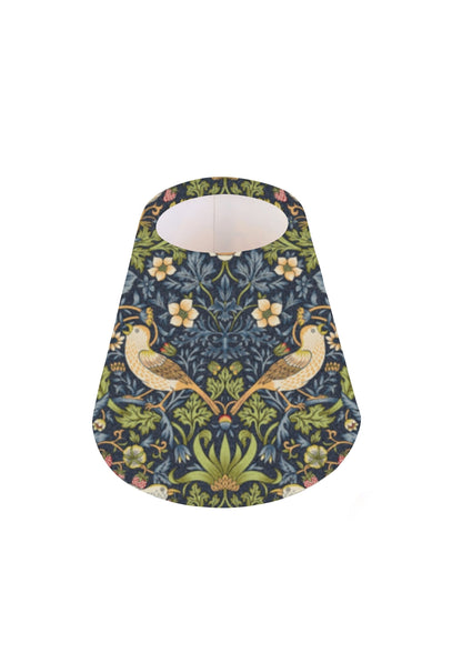 Handmade William Morris Strawberry Thief Navy CANDLE SHADE || Small lamp shade, Colourful Home Decor Gift, Small Light Shade, Made in Uk,