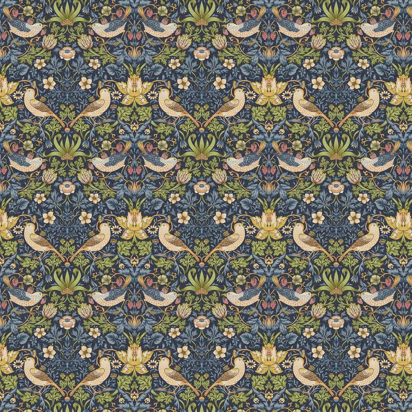 Handmade William Morris Strawberry Thief Navy CANDLE SHADE || Small lamp shade, Colourful Home Decor Gift, Small Light Shade, Made in Uk,