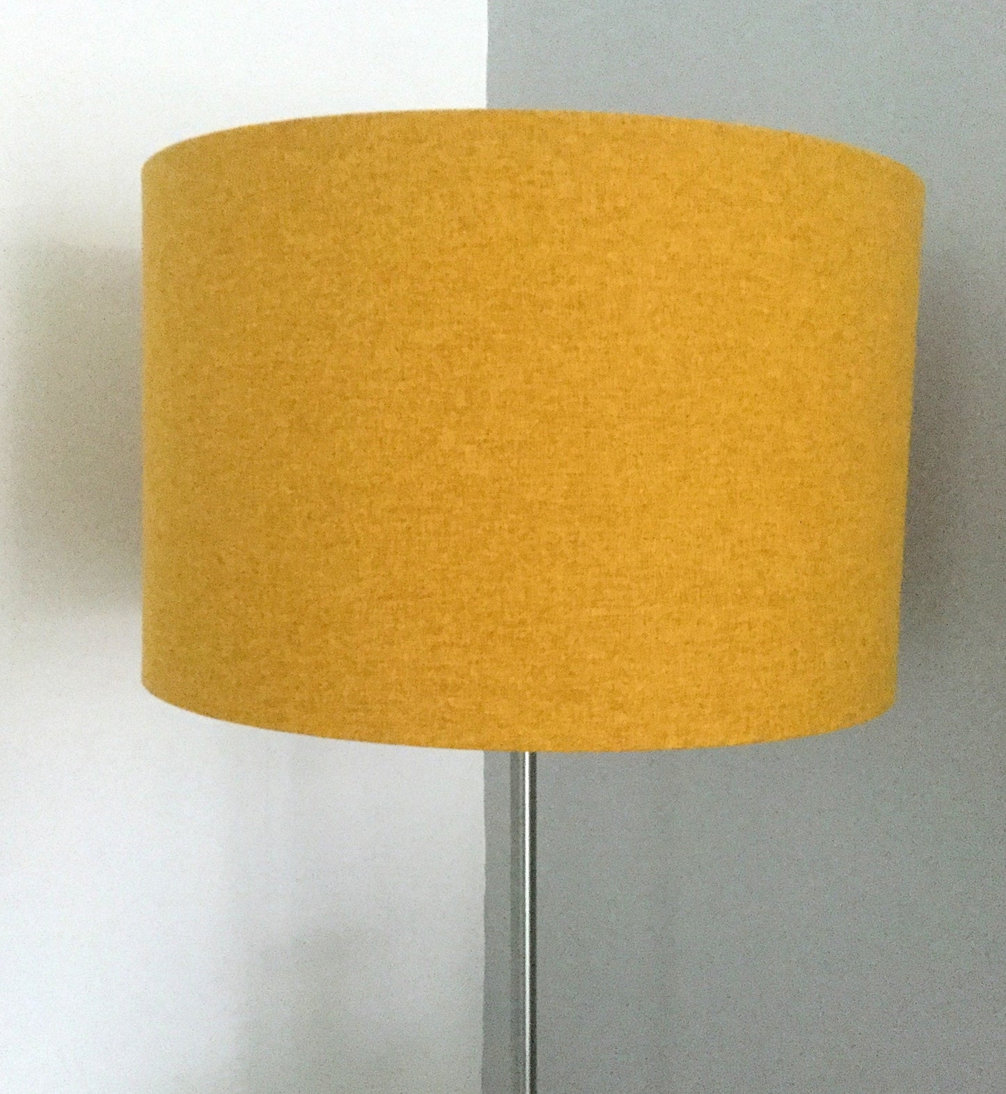 SHETLAND MUSTARD Yellow Brushed Linen Style Cylinder/ Drum Lampshades/ Pendant Shade/ Table