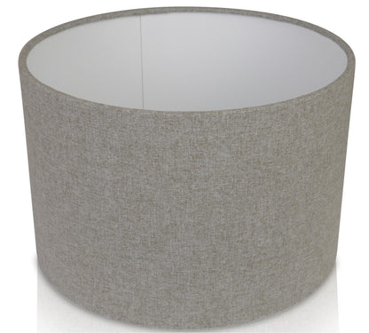 Shetland Grey Brushed Linen Style Cylinder/ Drum Lampshades/ Pendant Shade/ Table, Ceiling