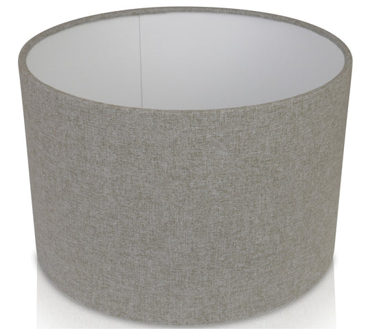 Shetland Grey Brushed Linen Style Cylinder/ Drum Lampshades/ Pendant Shade/ Table, Ceiling