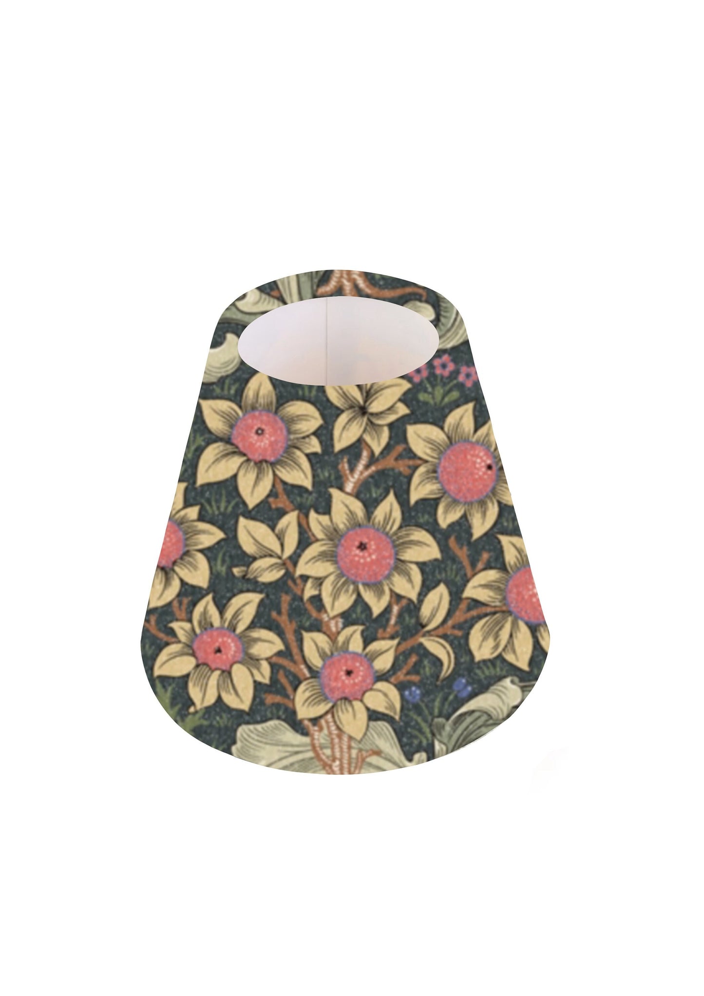 Handmade William Morris Orchid Nightshade CANDLE SHADE || Small lamp shade, Colourful Home Decor Gift, Small Light Shade, Made in Uk, Green