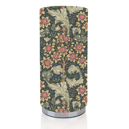 Handmade William Morris Design Chrome base Pad Lamps/Nightlites