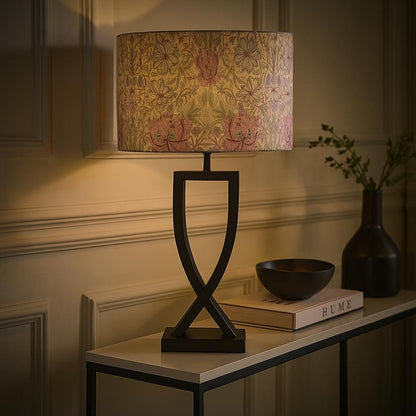 William Morris Honeysuckle Rose Cylinder Drum Lampshade