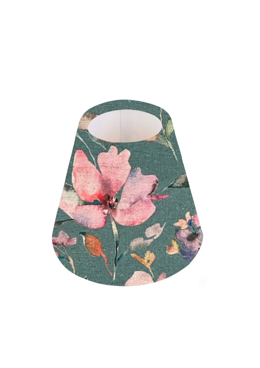 Handmade Giardino Robins Egg Floral CANDLE SHADE || Small lamp shade, Colourful Home Decor Gift, Small Light Shade, Made in Uk