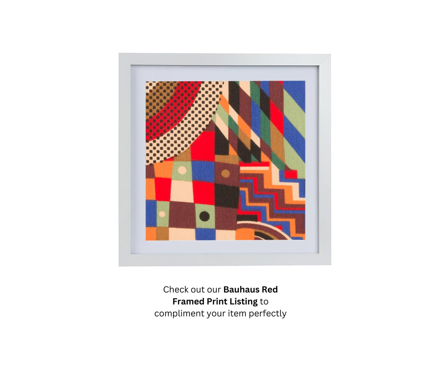 Bauhaus style Cushion with Fillers, Various Sizes, Handmade In UK, Colourful Home Decor, Furniture Decoration, Indoor Cushion