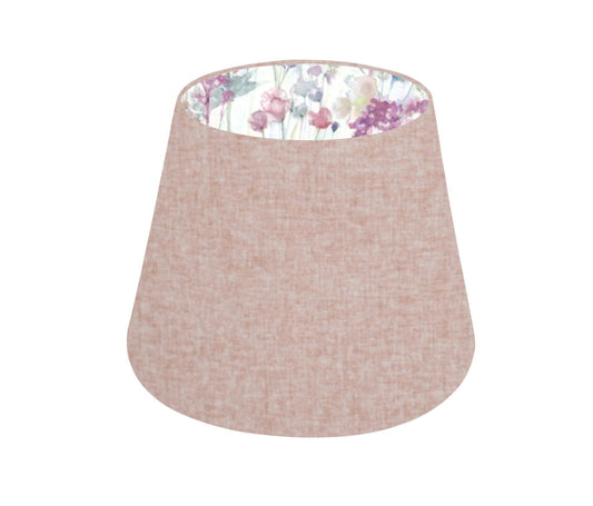 Shetland Blush Pink with Ilinizas interior Brushed Linen Style EMPIRE Lampshades /  Table Lampshade, Colourful Home Decor, Handmade in UK