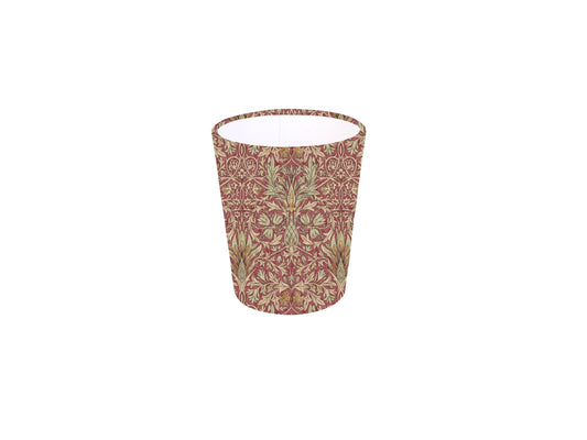 Handmade William Morris Snakeshead Wine Waste Paper Bin, Made in UK, Floral Theme, Birds, Home Decor Gift