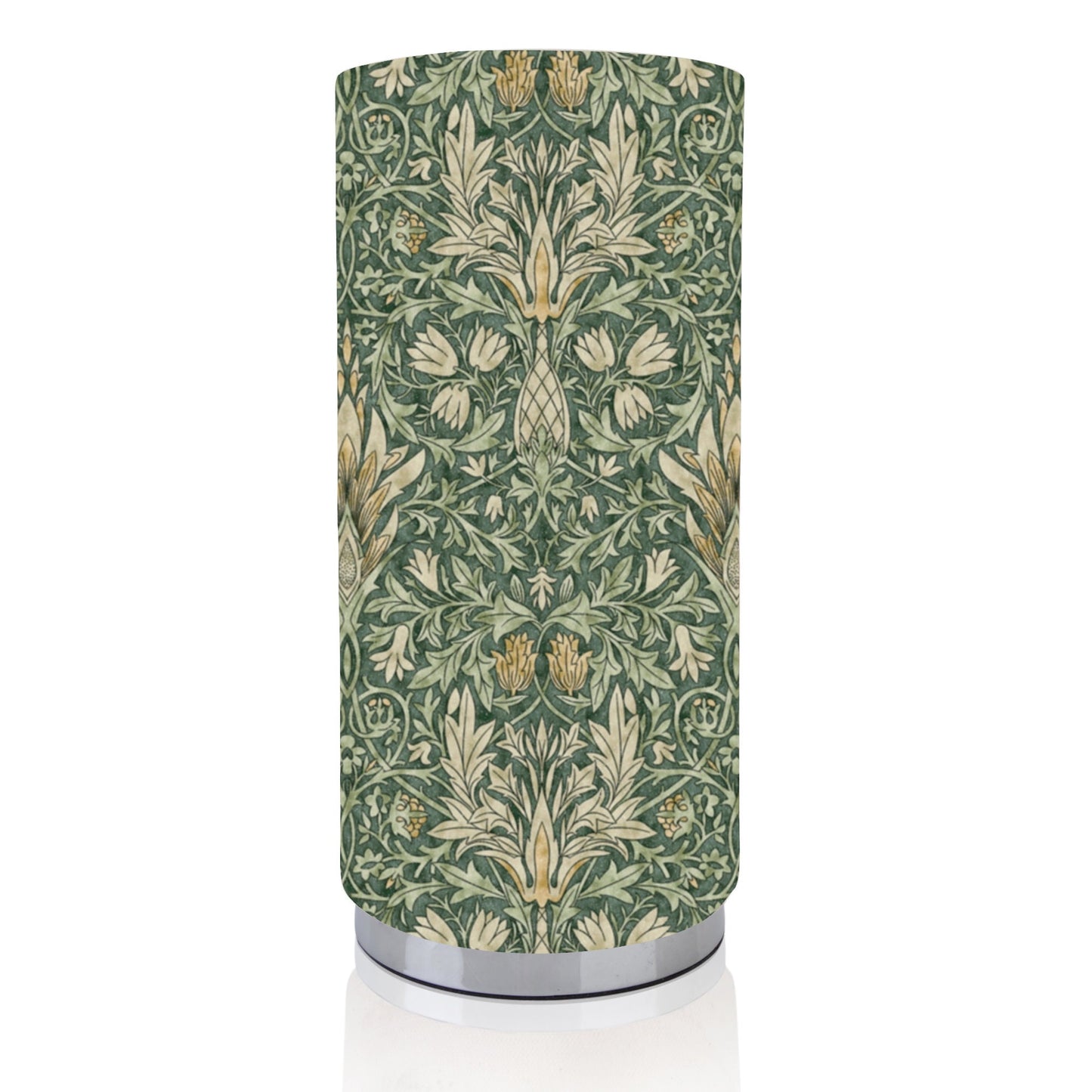 Handmade William Morris Design Chrome base Pad Lamps/Nightlites