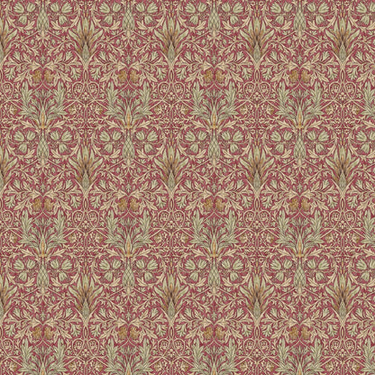 Handmade William Morris Snakeshead Wine Chrome base Pad Lamp/Nightlite