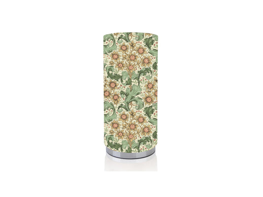 Handmade William Morris Orchid Buttercup Chrome base Pad Lamp/Nightlite