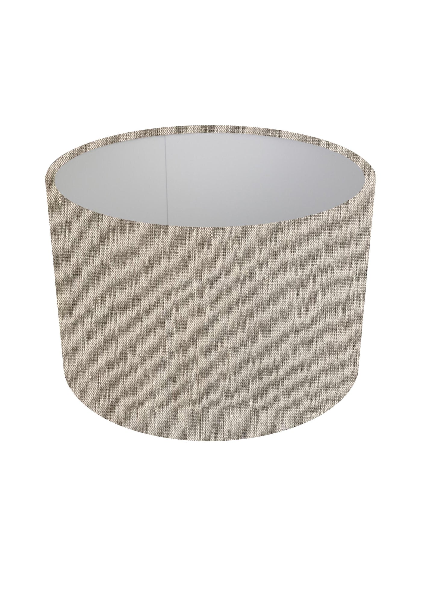 French Dark Linen / Natural Linen Cloth Cylinder/ Drum Lampshade