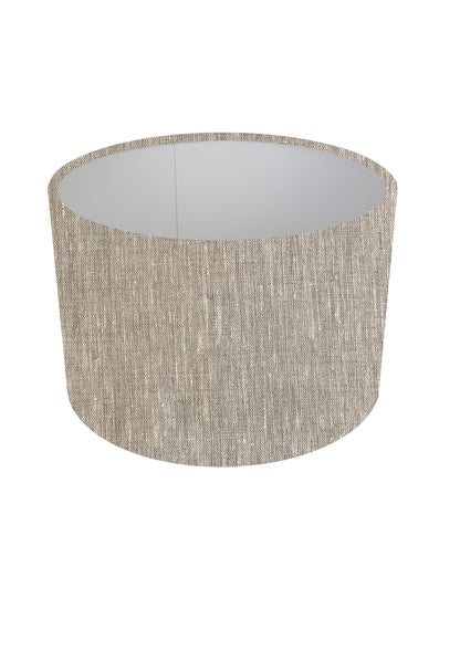 French Dark Linen / Natural Linen Cloth Cylinder/ Drum Lampshade