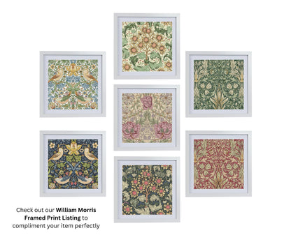 Handmade William Morris Strawberry Thief Sky Cushion with Fillers Various Sizes 28cm, 36cm, 43cm, 60cm, Modern Home Decor, Made in Uk