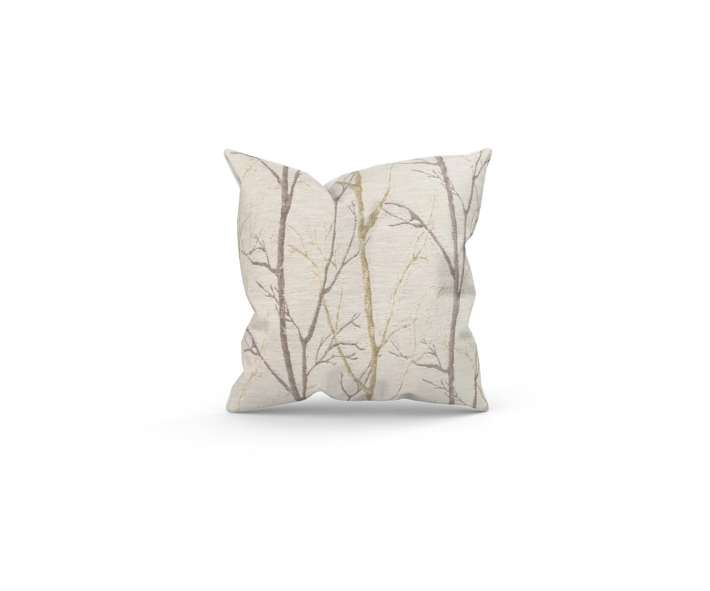 Fibre Naturelle Silver Birch (Burley) Cushion with Fillers, Various Sizes, Silver Grey Tree, Handmade In UK